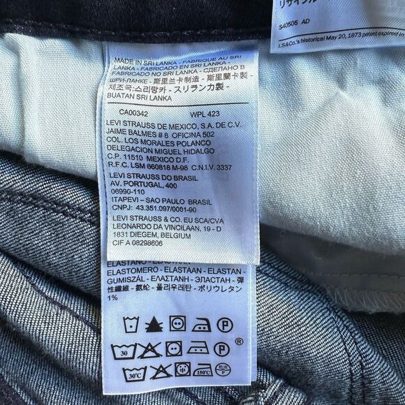 Levis Women's Demi Curve Mid Rise Slim Jeans Size 10 (30x30) Dark Wash Blue - Picture 7 of 12